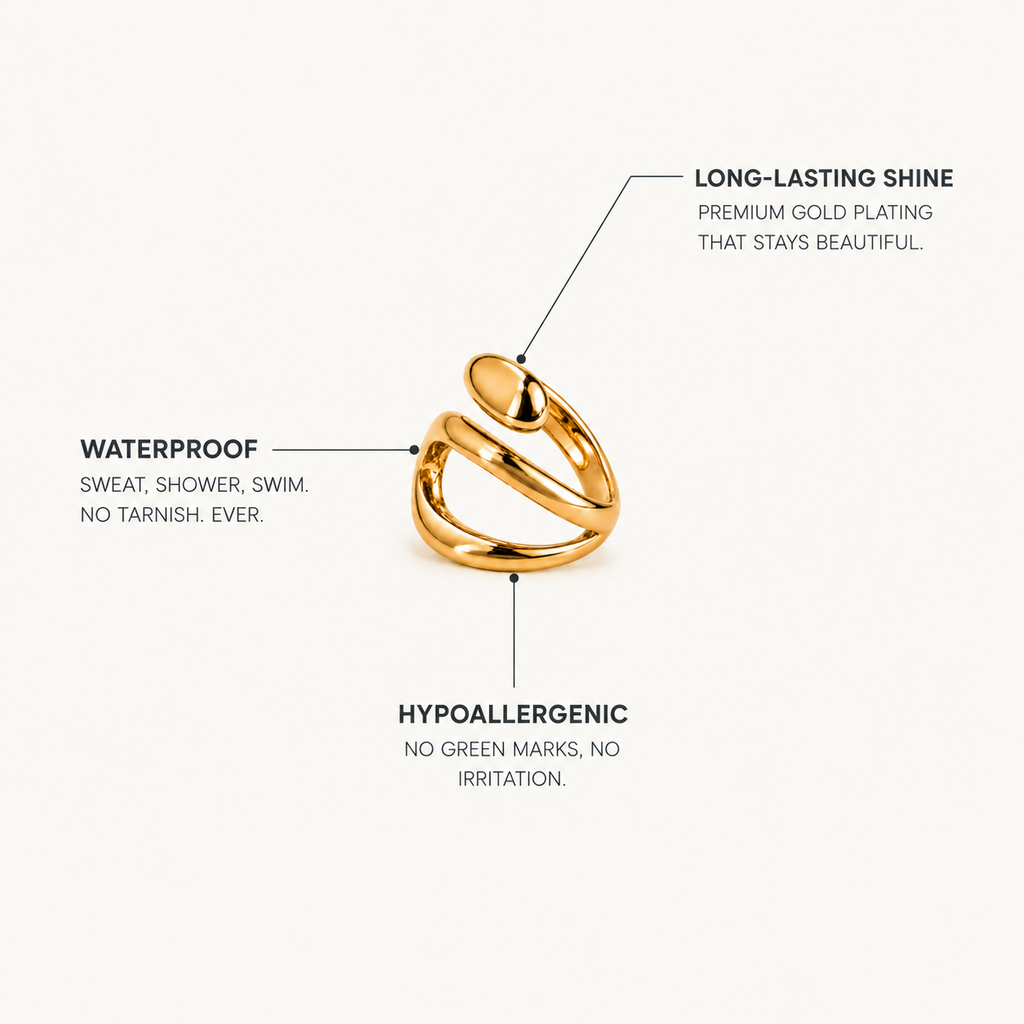 Gold Bypass Ring