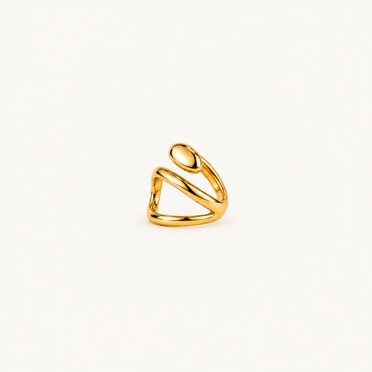 Gold Bypass Ring