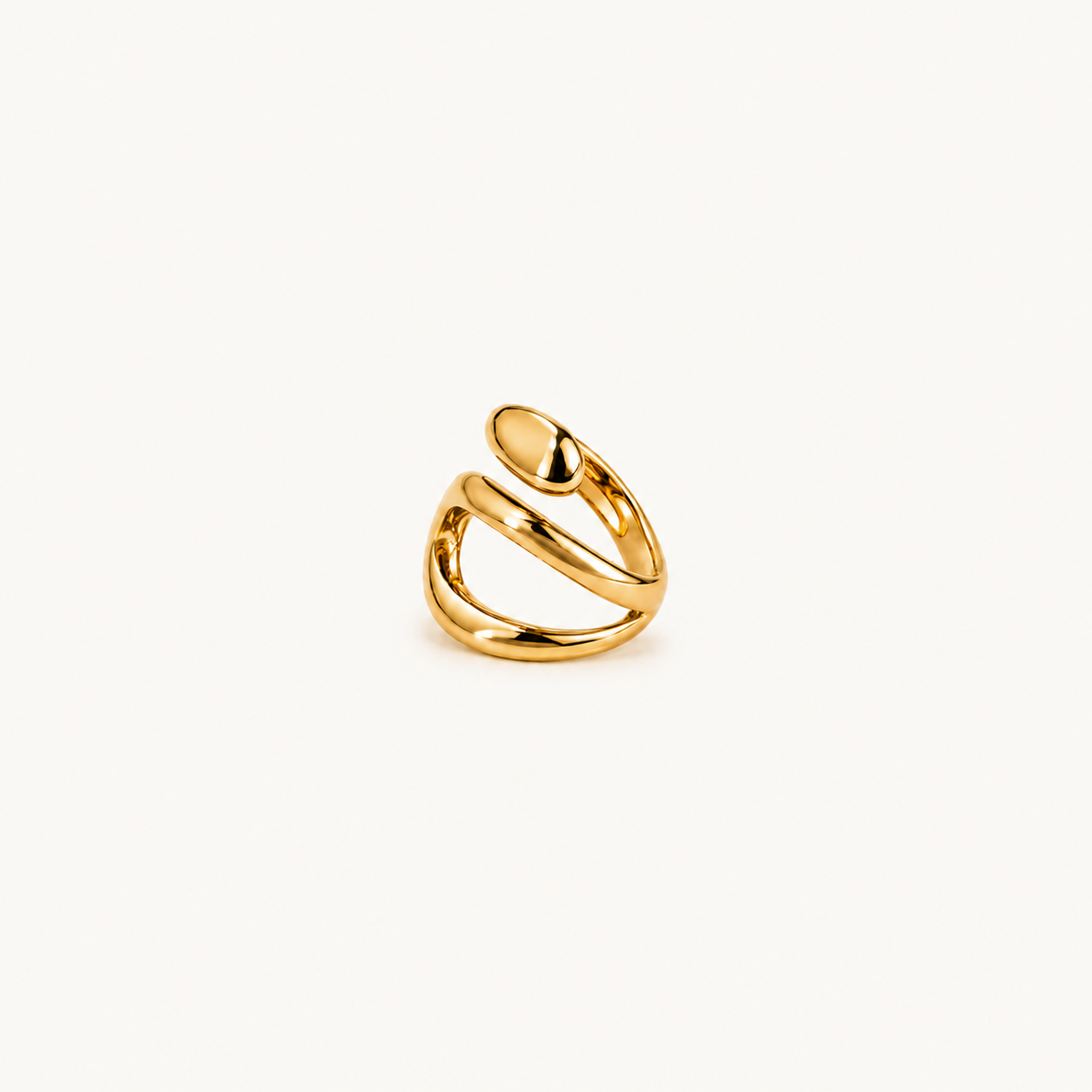 Gold Bypass Ring