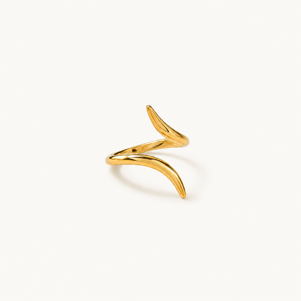 Gold Sculptural Wrap Ring