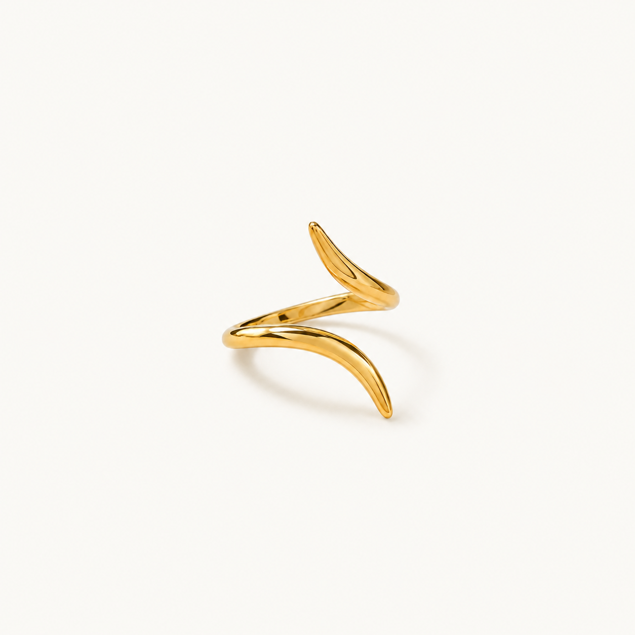 Gold Sculptural Wrap Ring