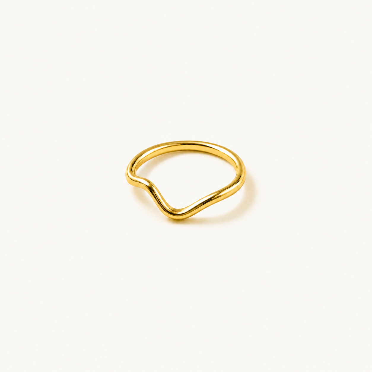 Gold Wave Stacking Ring