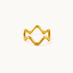 Gold Double Wave Ring
