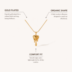 Gold Melting Heart Necklace